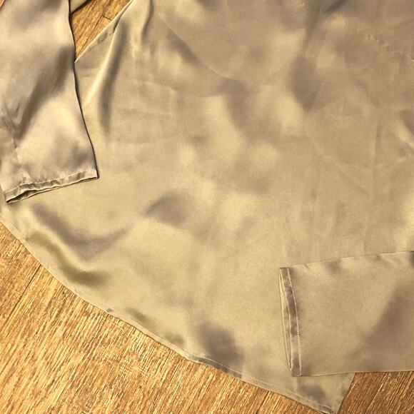 NWOT Nordstrom Champagne Button Front Silk Blouse Size XS - Picture 9 of 11